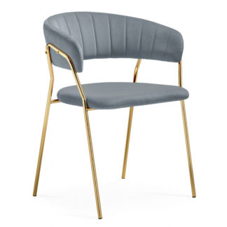 Стул на металлокаркасе Kamelia 1 gray / gold