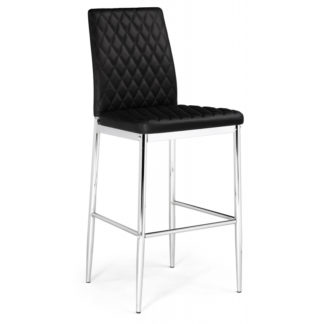 Барный стул Teon black / chrome