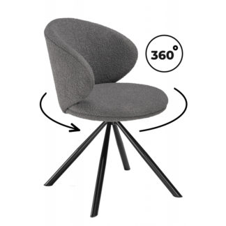 Стул на металлокаркасе Solomon крутящийся gray / black