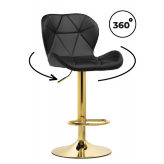 Барный стул Trio black / gold