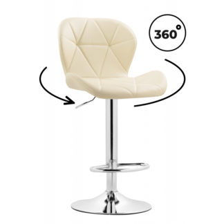 Барный стул Trio beige / chrome