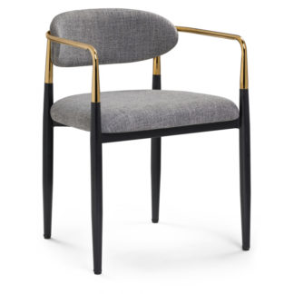 Кресло Lord gray / black / gold
