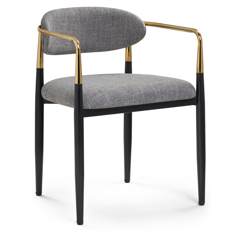 Кресло Lord gray / black / gold