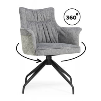 Стул на металлокаркасе Kaser 360 крутящийся grey / black