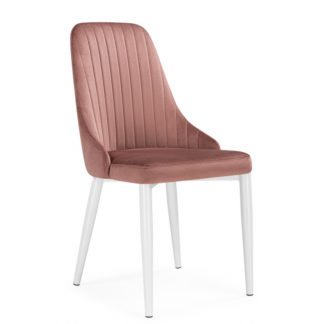 Стул на металлокаркасе Kora dark pink / white
