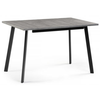 Деревянный стол Колон Лофт 120(160) х 75 черный матовый / бетон