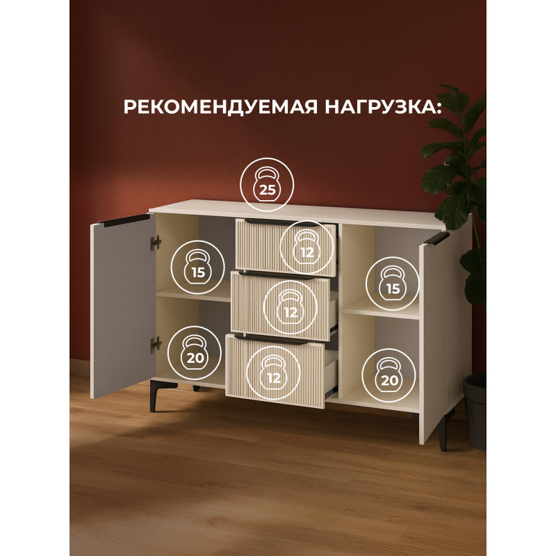 Комод Иадама кашемир / кашемир — изображение 5
