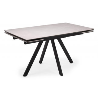 Керамический стол Вилли 140(200)х80 carmen light grey / черный